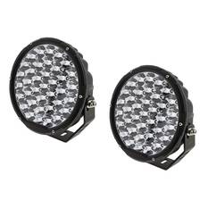 PKT 2 9" RND LED DRIVING LAMP KIT 9-36V 160W 37 LEDs GREEN & BLACK 15,600Lmns, , scanz_hi-res