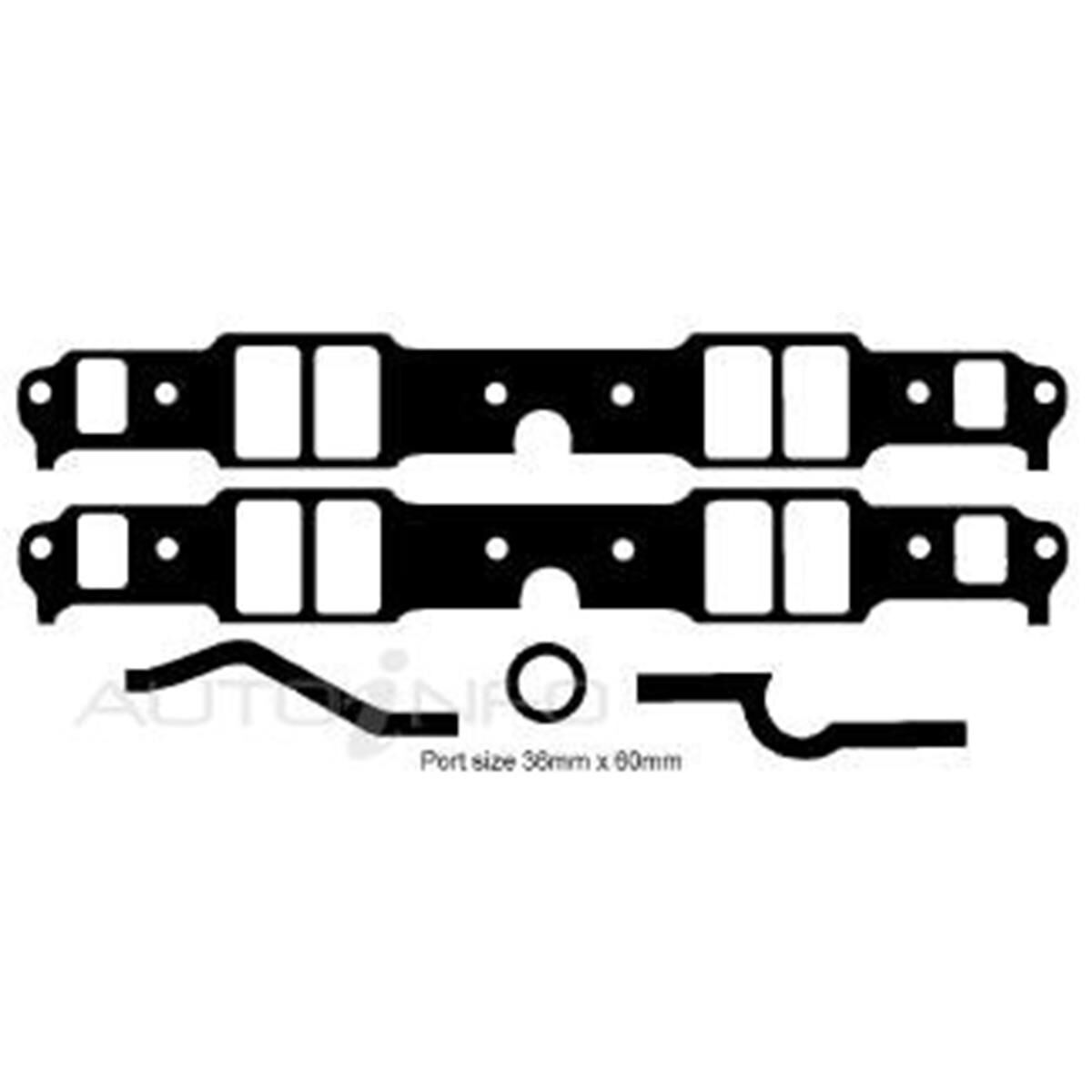 INLET MANIFOLD GASKET SET CHEVROLET S/B LGE PRT, , scanz_hi-res