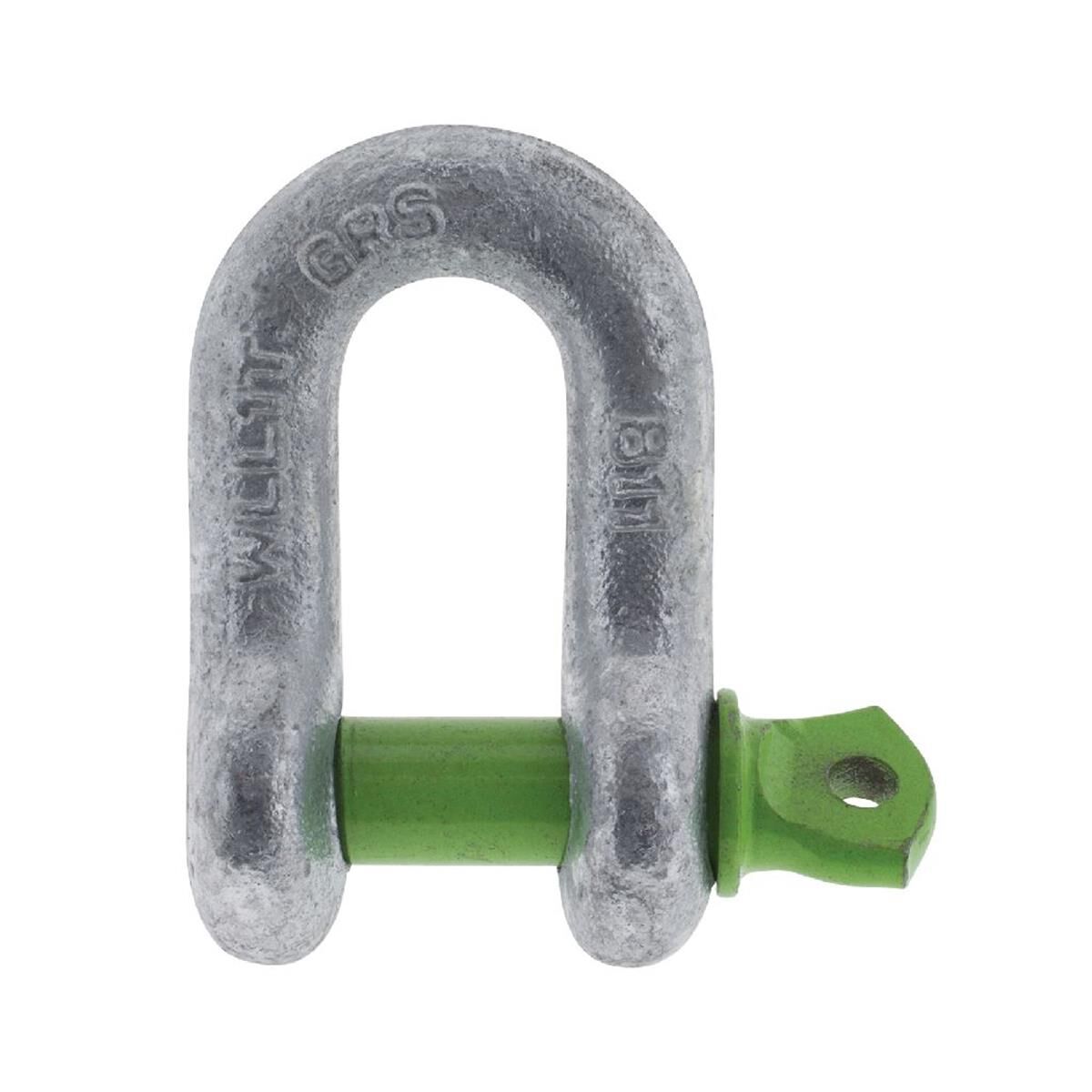 PKT 1 D SHACKLE 10mm RATED TO 1000kg GALVANISED DROP FORGED  HULK 4x4, , scanz_hi-res