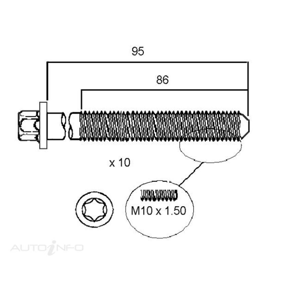 HEAD BOLT SET BMW M40 M42 M43, , scanz_hi-res