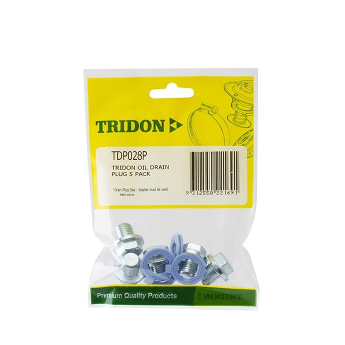 TRIDON OIL DRAIN PLUG 5 PACK, , scanz_hi-res