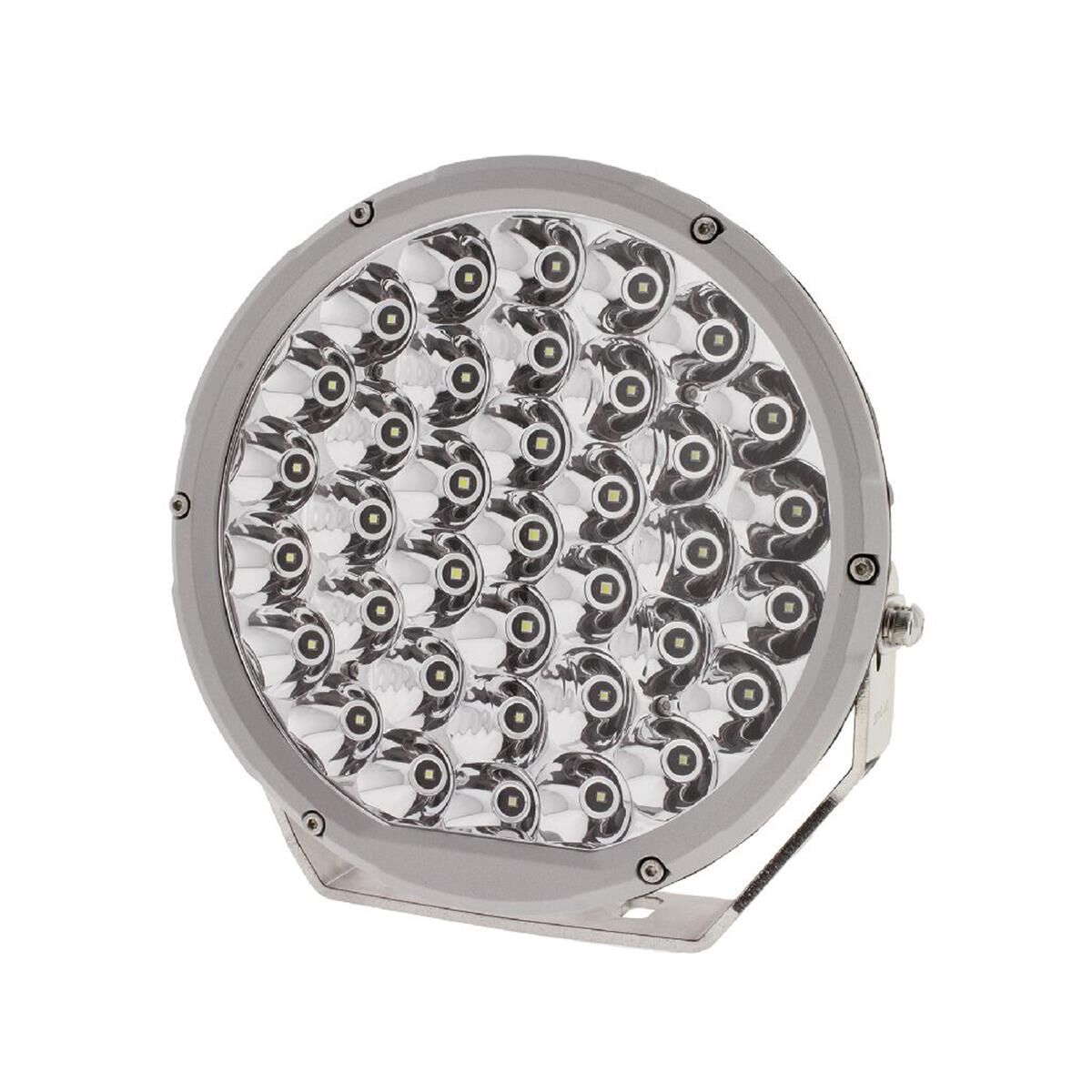 9" RND LED DRIVING LAMP DRIVNG BEAM 9-36V 160W 37 LEDs SILVR BEZEL 15,600Lms, , scanz_hi-res