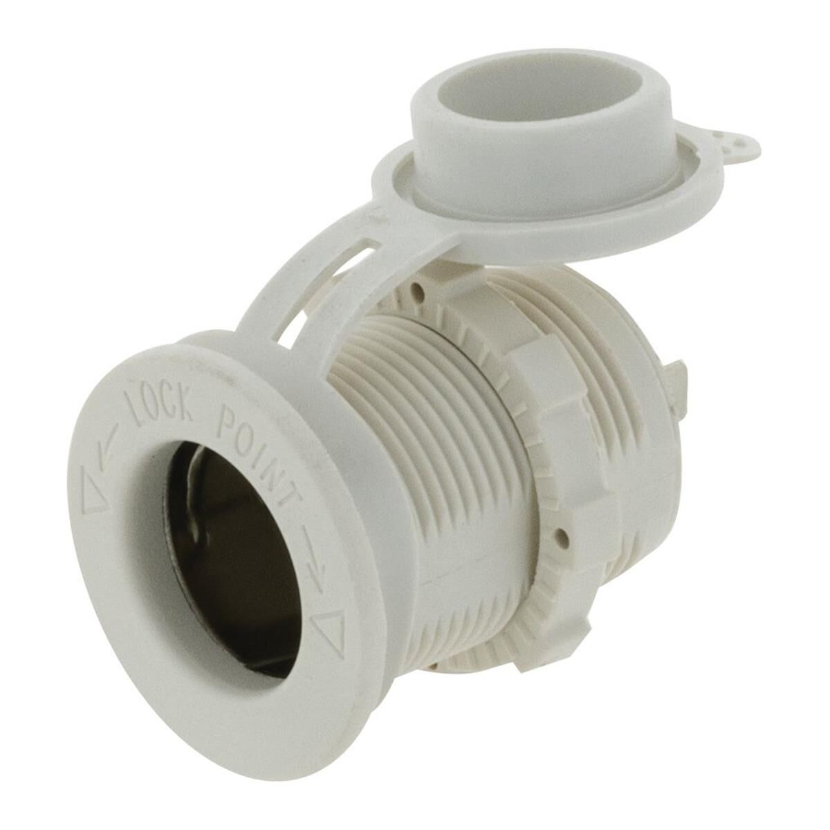 ACCESSORY POWER SOCKET WHITE 12/24v 20a @12v NON LED *CAN USE HU6620*, , scanz_hi-res
