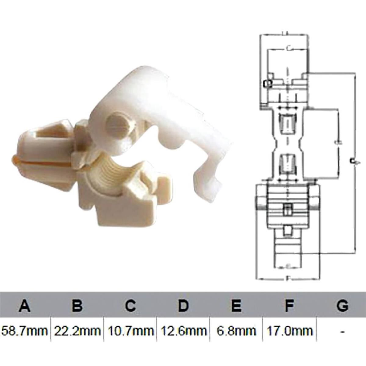 PKT 10 DOOR LOCK CLIP FORD  JAYLEC, , scanz_hi-res