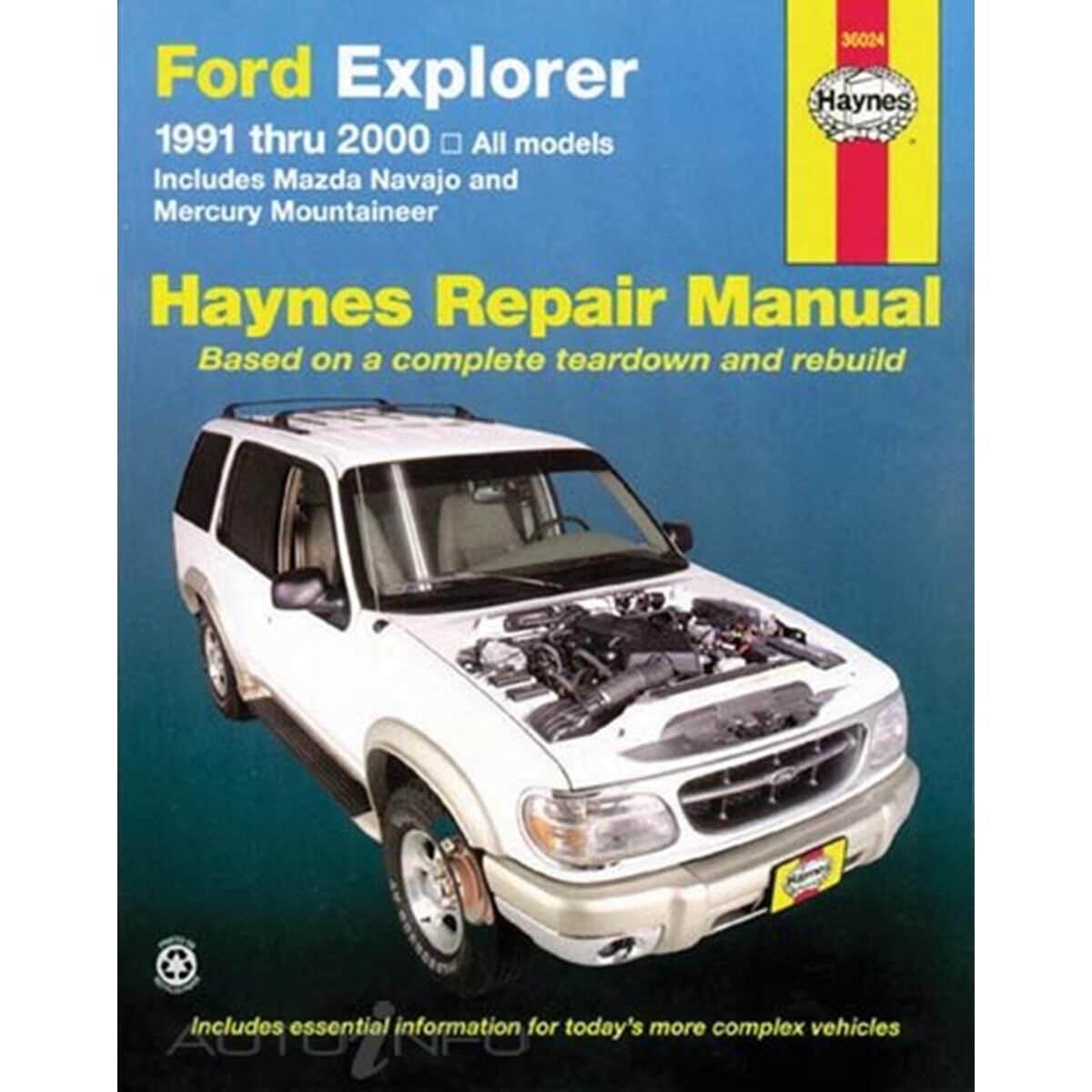 FORD EXPLORER AND MAZDA NAVAJO HAYNES REPAIR MANUAL COVERING FORD EXPLORER AND MAZDA NAVAJO (1991 THRU 2001), MERCURY MOUNTAINEER (1997 THRU 2001), EXPLORER SPORT (2000 THRU 2003), AND EXPLORER SPORT TRAC (2001 THRU 2005), , scanz_hi-res