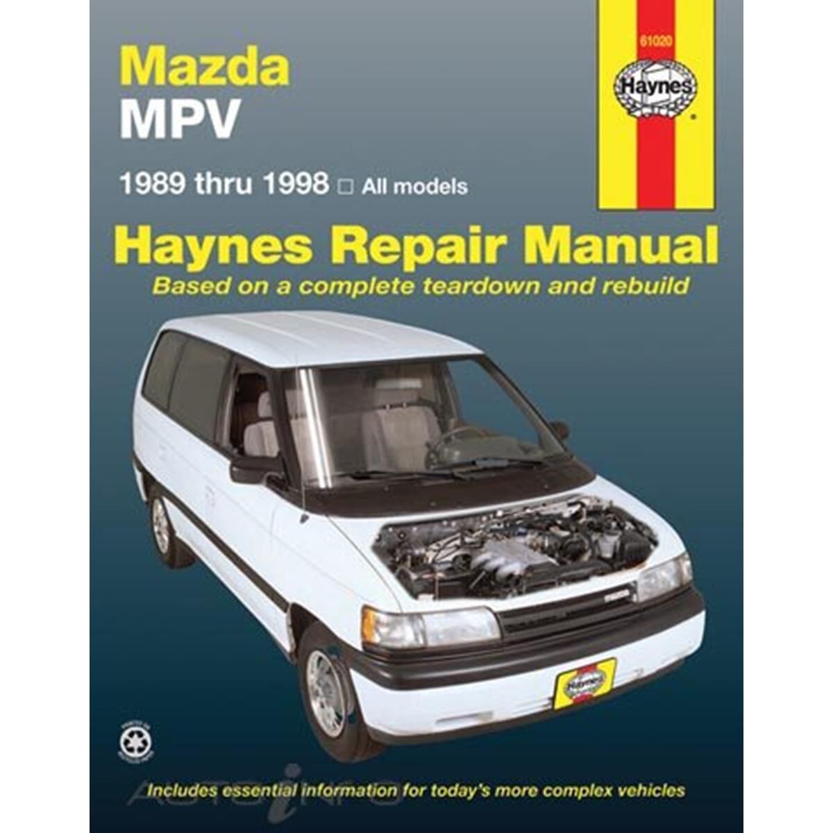 MAZDA MPV HAYNES REPAIR MANUAL COVERING ALL MAZDA MPV MODELS (1989 THRU 1998), , scanz_hi-res
