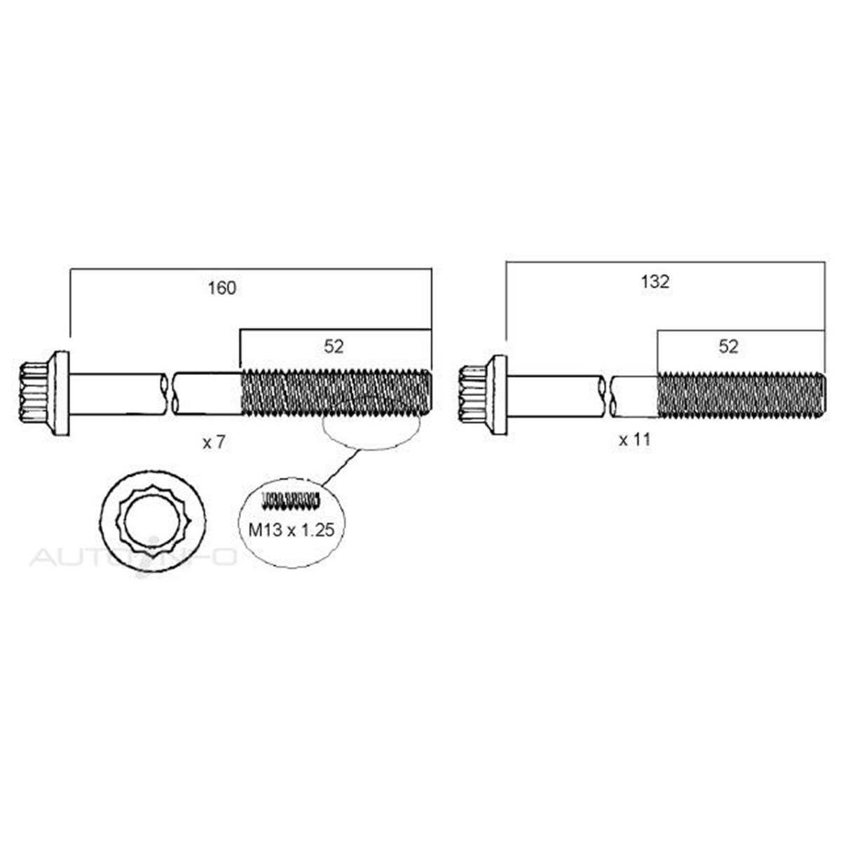 HEAD BOLT SET MAZDA TF TM, , scanz_hi-res
