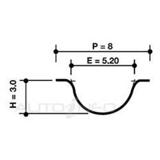 T/BELT FORD MAZ CAPEL PREMACY 133*25MM 323 FAMILIA FP, , scanz_hi-res