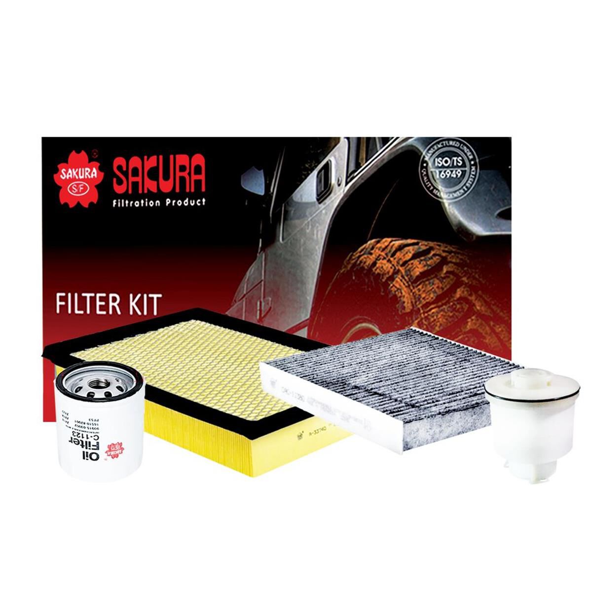 FILTER KIT OIL AIR FUEL CABIN TOYOTA HILUX FORTUNER 1GDFTV  2GDFTV 2015-, , scanz_hi-res