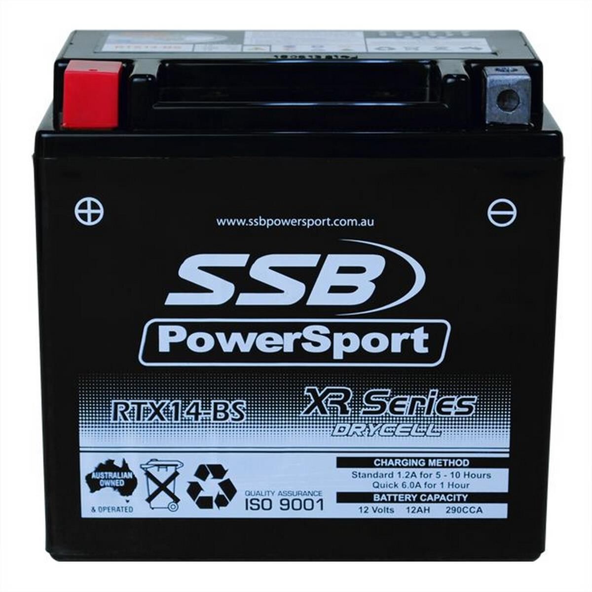 MOTORCYCLE AND POWERSPORTS BATTERY (YTX14-BS) AGM 12V 12AH 290CCA SSB HIGH PERFORMANCE, , scanz_hi-res