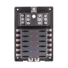 12 WAY FUSE BOX ATS STANDARD BLADE FUSE BUS BAR & LED FAULT * REPLACES 54450BL *, , scanz_hi-res