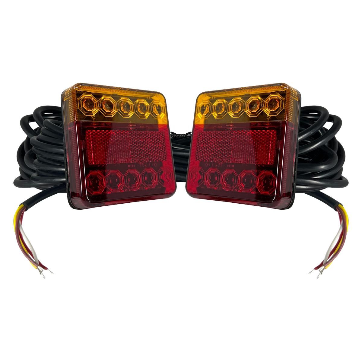 LEFT & RIGHT HAND LED COMBO TRAILER LAMP - STOP / TAIL / INDICATOR / LICENSE PLATE TWIN PACK - 9M CABLE, , scanz_hi-res
