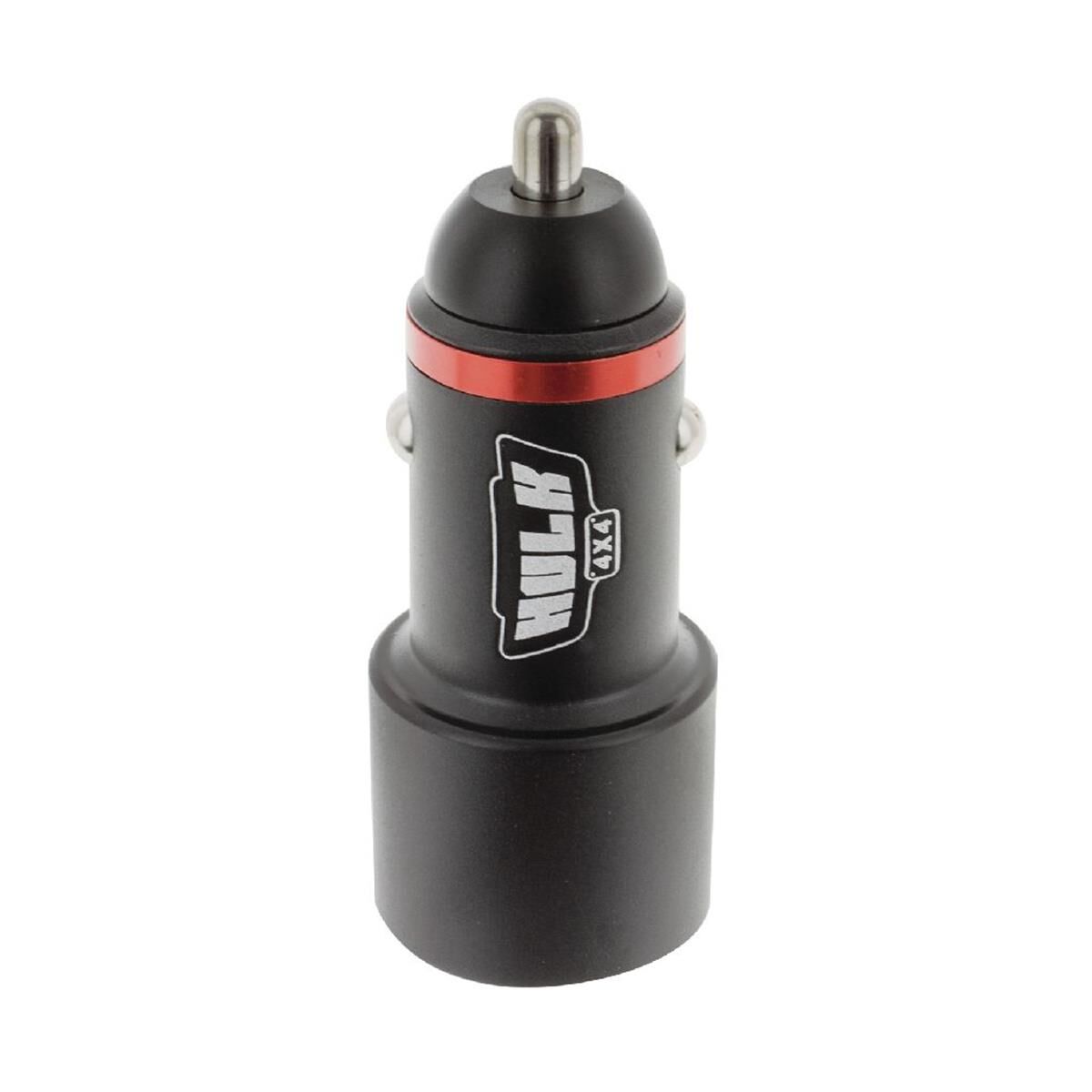 DUAL USB IN CAR SOCKET CHARGER PORT 1: TYPE C   PORT 2: QC3.0  BLUE LED             HULK 4x4, , scanz_hi-res