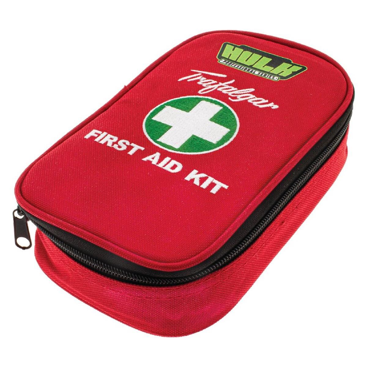 PERSONAL VEHICLE FIRST AID KIT  SOFT RED DURABLE CASE              HULK PROFESSIONAL, , scanz_hi-res