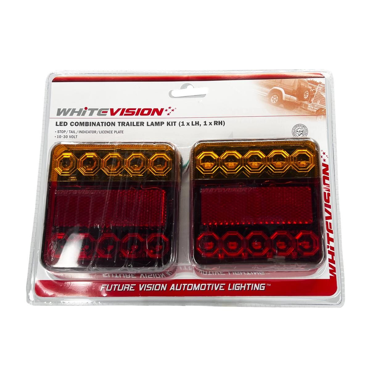 LEFT & RIGHT HAND LED COMBO TRAILER LAMP - STOP / TAIL / INDICATOR / LICENSE PLATE TWIN PACK, , scanz_hi-res