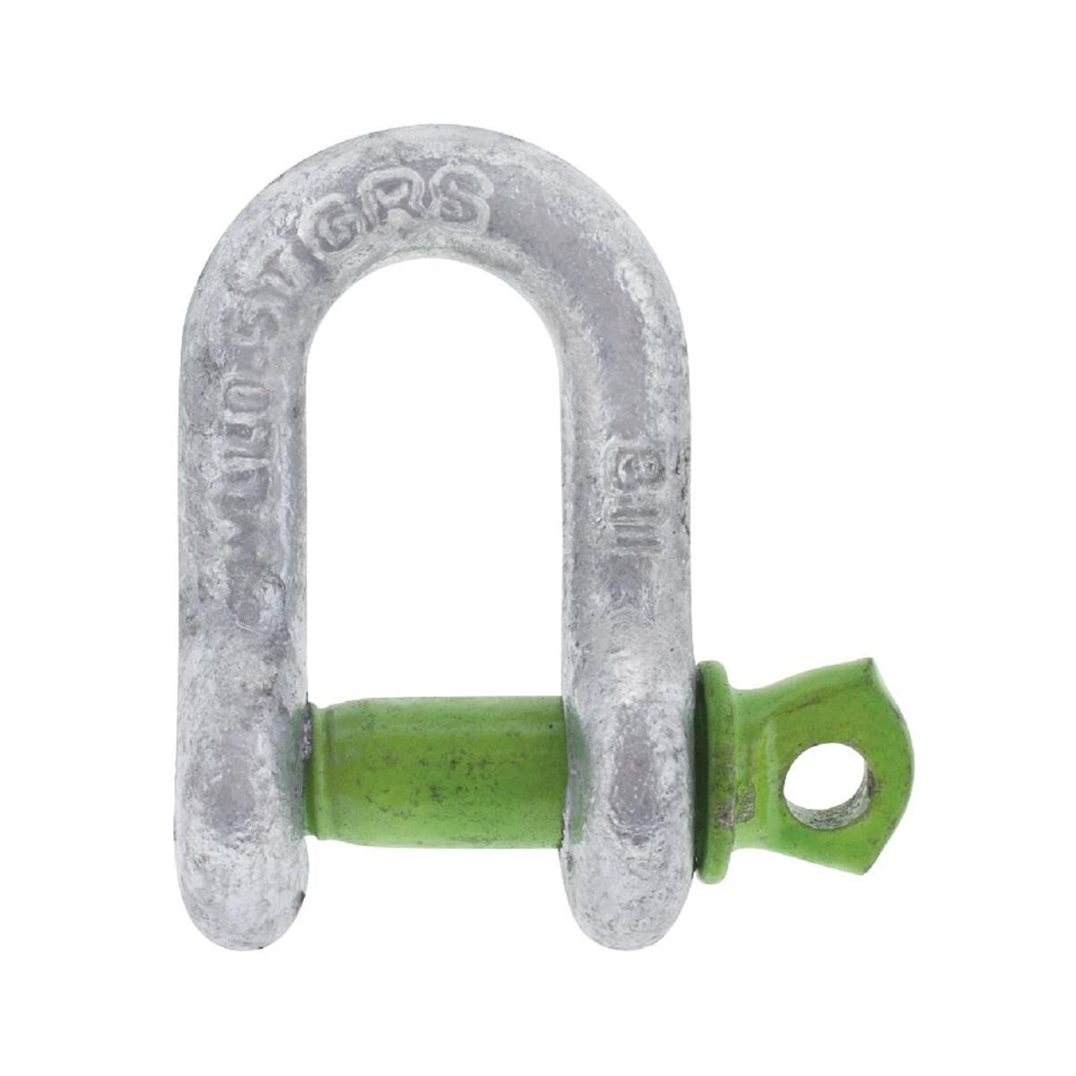 PKT 2 D SHACKLE 6mm RATED TO 500kg GALVANISED DROP FORGED  HULK 4x4, , scanz_hi-res