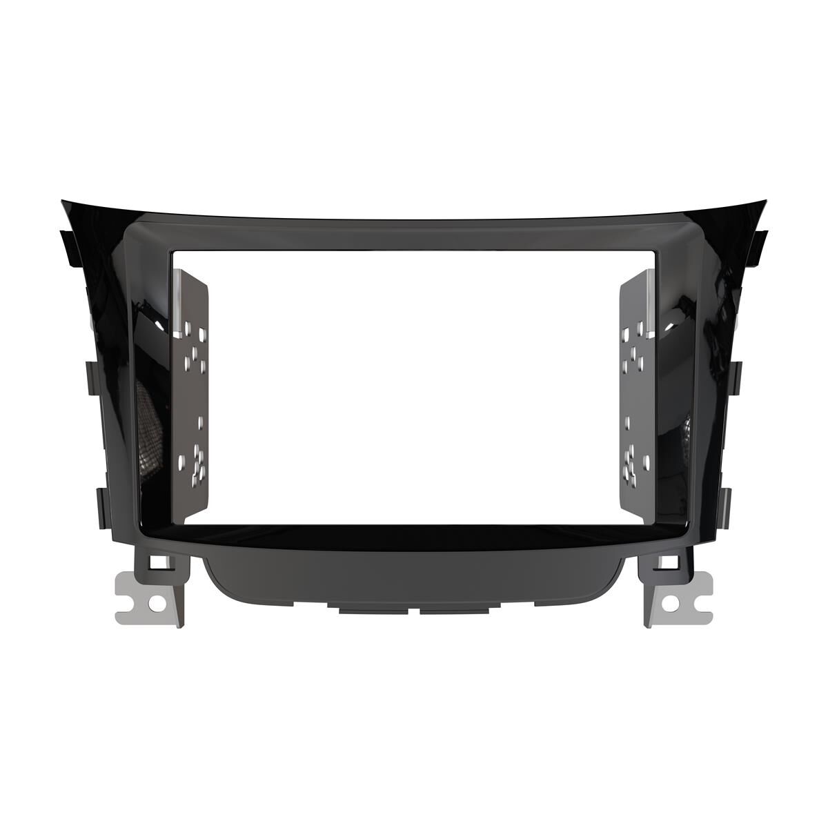 DOUBLE DIN PIANO BLACK FACIA KIT TO SUIT HYUNDAI I30 2012-17, , scanz_hi-res