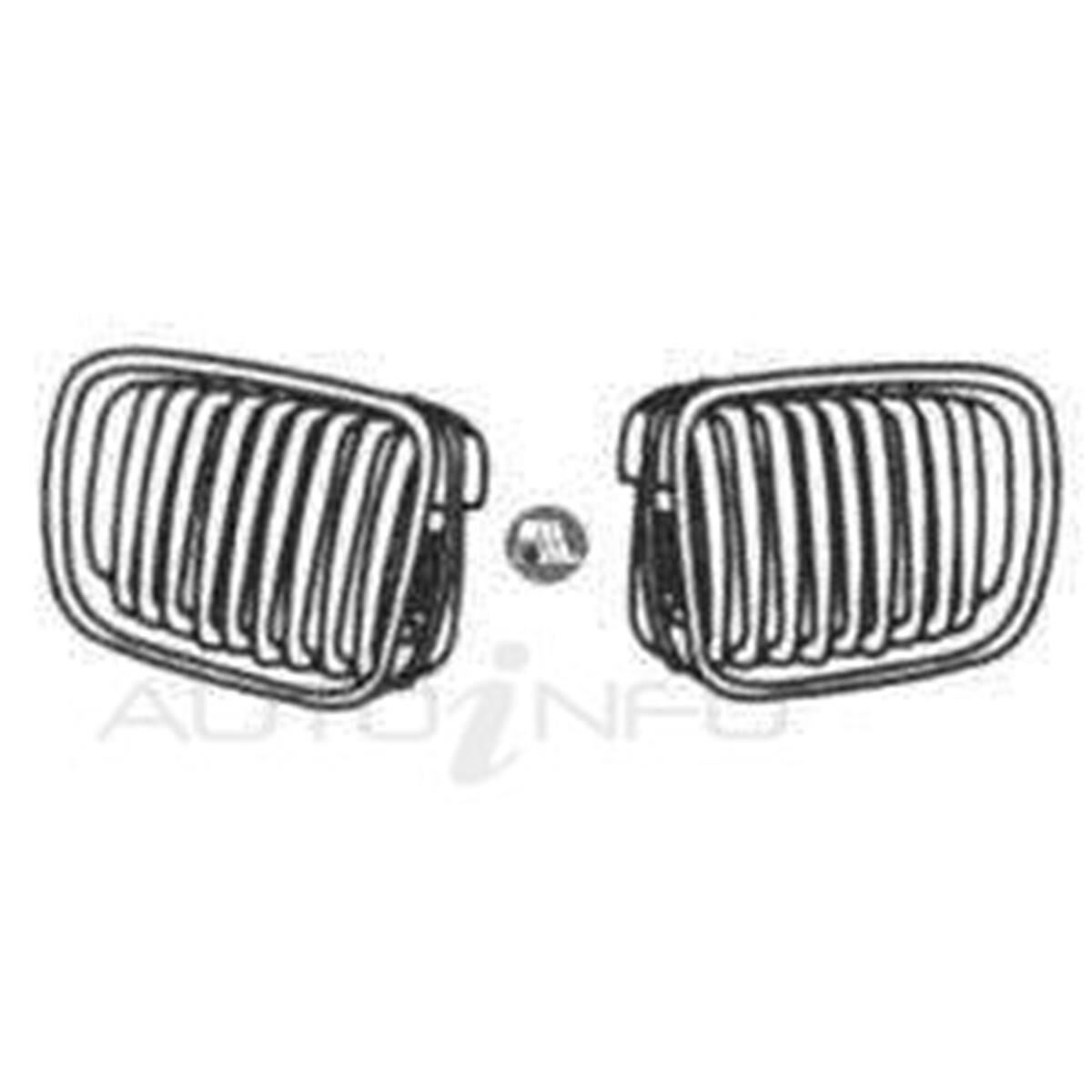 GRILLE - R/H - CHRM/BLK - W/FRAME, , scanz_hi-res