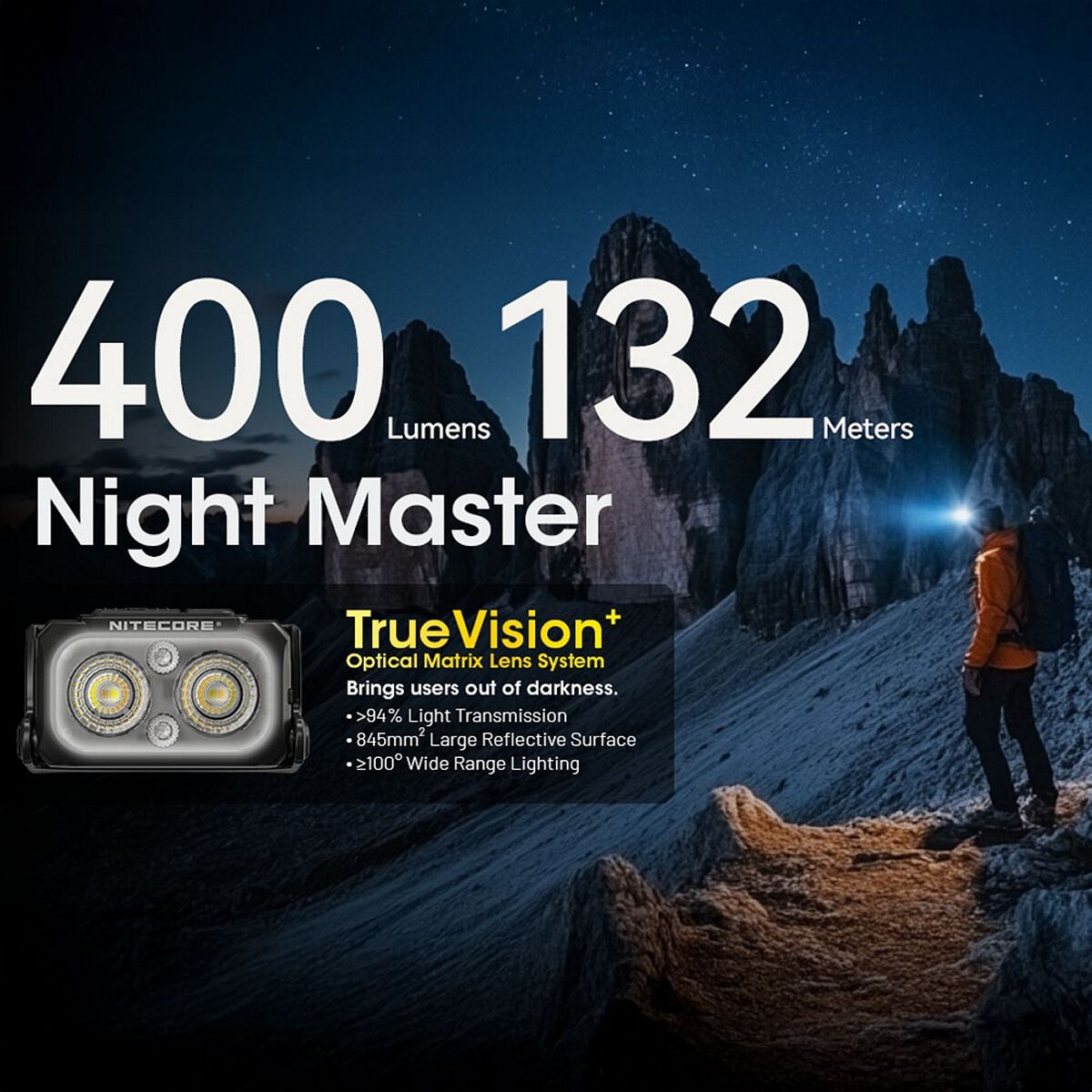 NITECORE USB RECHARGEABLE MULTI COLOR TEMPERATURE LED TRIPLE OUTPUT HEADLAMP TORCH, , scanz_hi-res