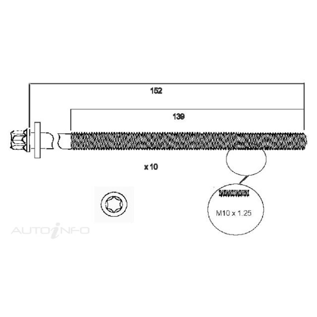 HEAD BOLT SET HOLDEN X14XE C16XE, , scanz_hi-res