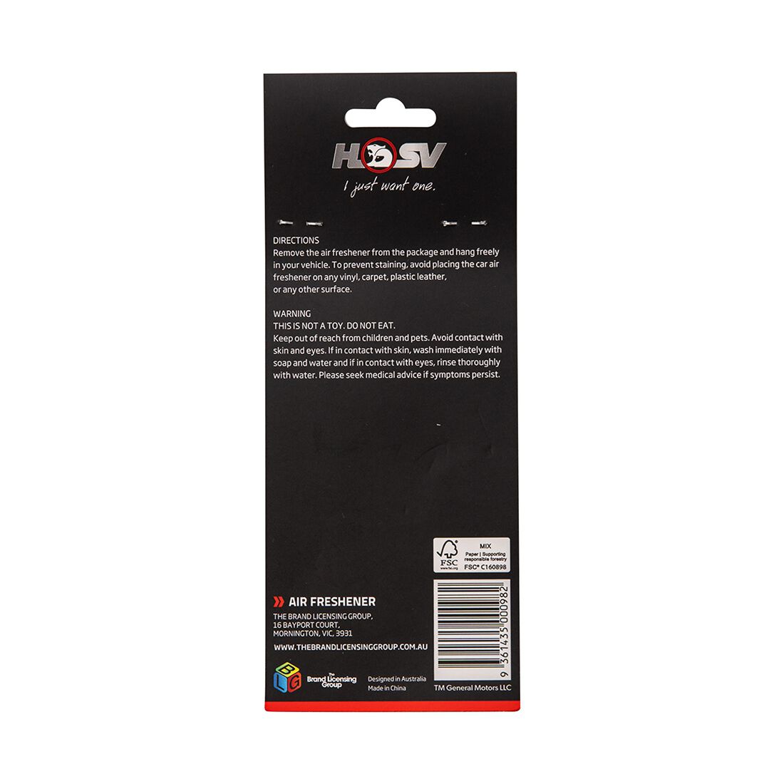 Holden HSV Air Freshener, , scanz_hi-res