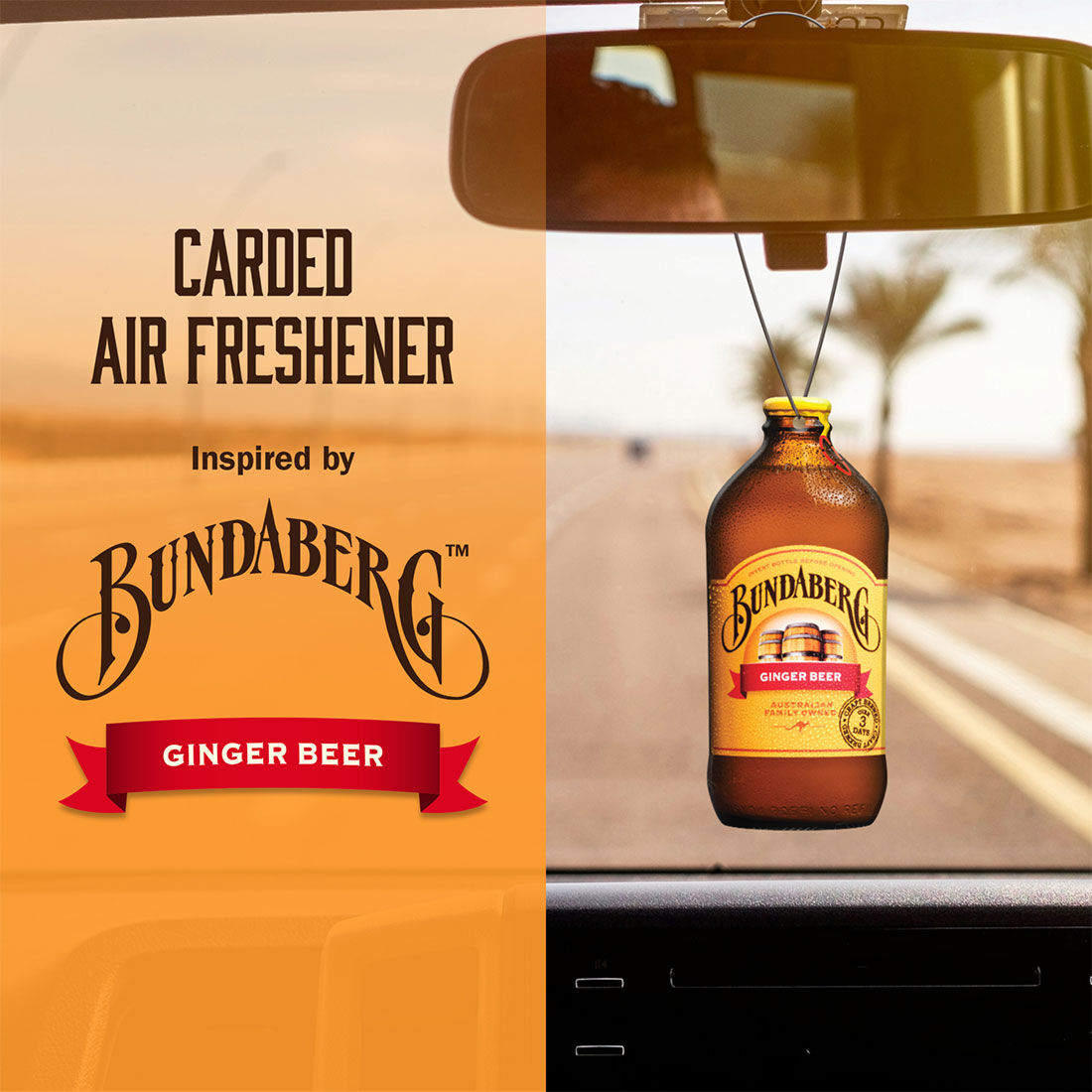 Bundaberg Carded Air Freshener - Ginger Beer, , scanz_hi-res