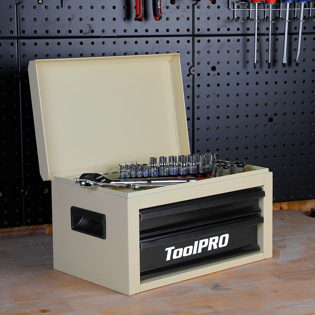ToolPRO 15" Heavy Duty Mini Tool Chest Beige, , scanz_hi-res