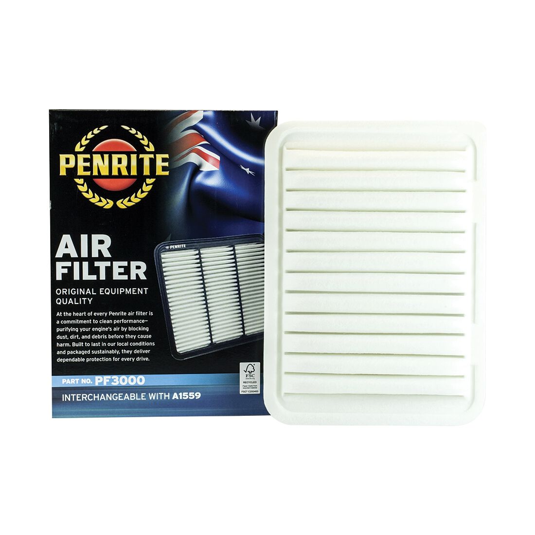 Penrite Air Filter PF3000 (Interchangeable with A1559), , scanz_hi-res