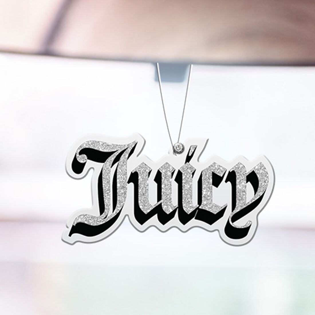 Juicy Couture Air Freshener - Glitter Logo Silver/Black, , scanz_hi-res