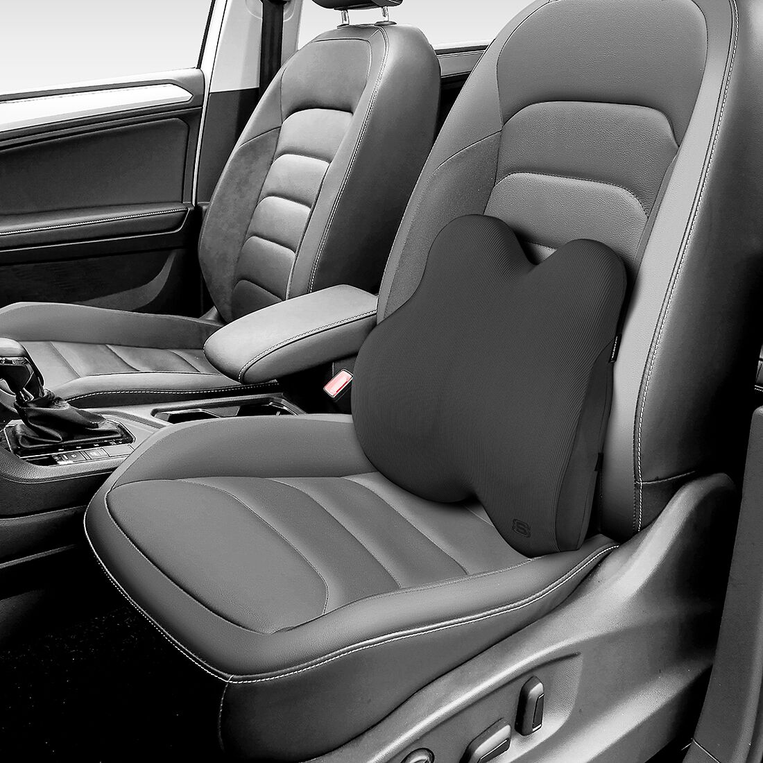 Skechers Memory Foam Charcoal Lumbar Cushion, , scanz_hi-res