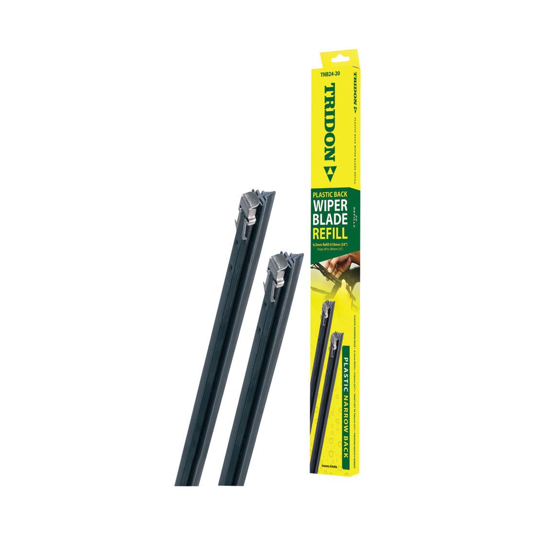 Tridon Wiper Refills - Plastic Narrow Back, Suits 6.5mm - TNB24-20, , scanz_hi-res
