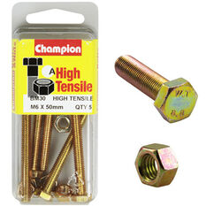Champion High Tensile Bolts and Nuts BM30, M6 X 50mm, , scanz_hi-res