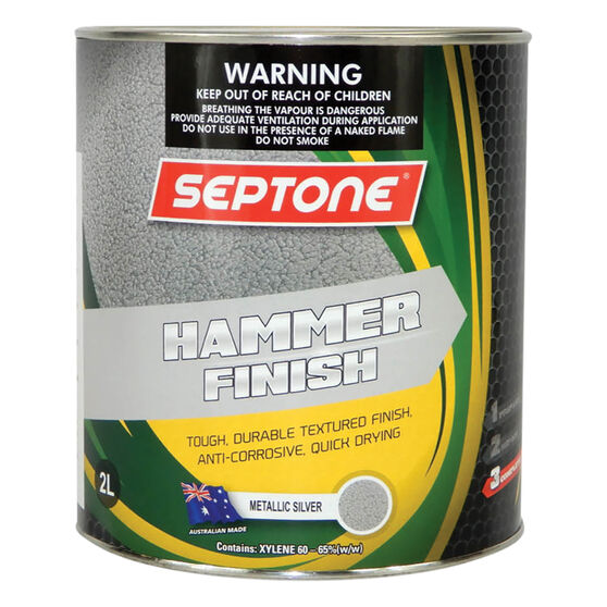 Septone® Hammer Finish Paint, Silver - 2 Litre, , scanz_hi-res
