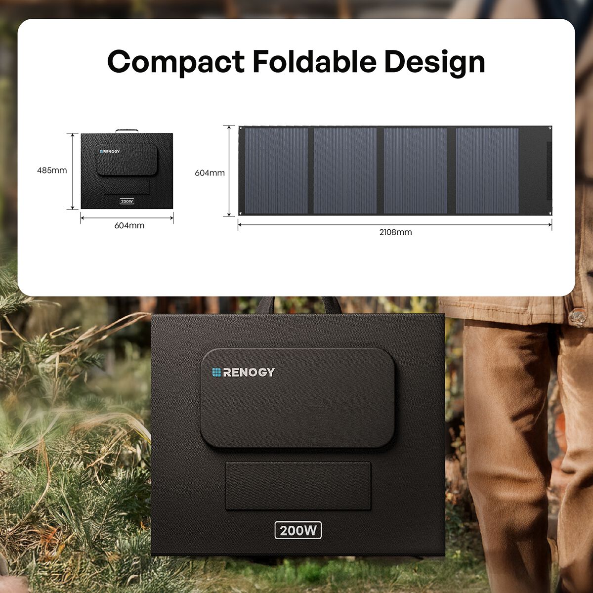 RENOGY 200W Portable Folding Solar Panel Kit, , scanz_hi-res