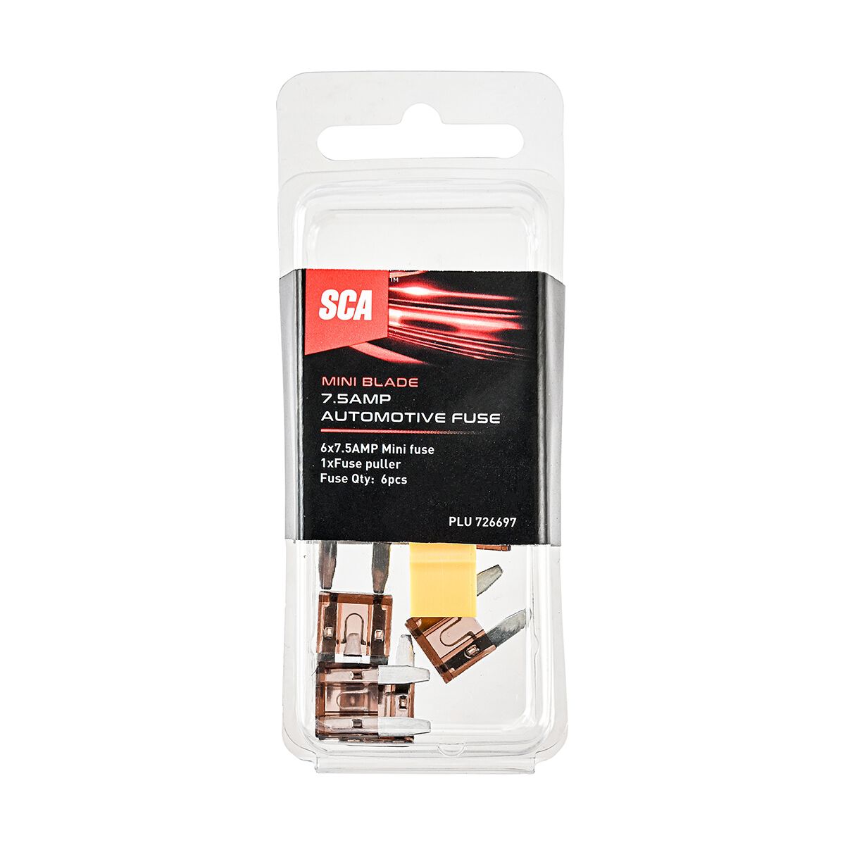 SCA Automotive Fuses - Mini Blade, 7.5 Amp, 6 Piece, , scanz_hi-res
