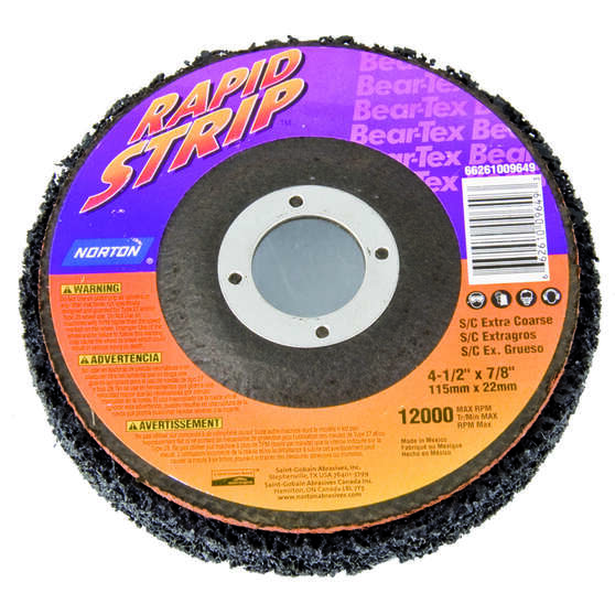 Norton BearTex Rapid Strip Disc Extra Coarse 115mm x 22mm, , scanz_hi-res