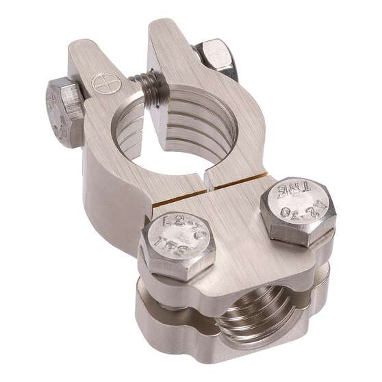 Projecta Battery Terminal Satin Forged Brass Heavy Duty Saddle Positive BT811H-P1, , scanz_hi-res