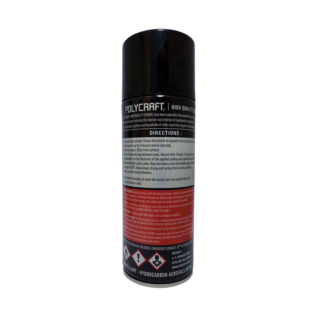 Polycraft High Quality Enamel Spray Paint - Matte Black, , scanz_hi-res