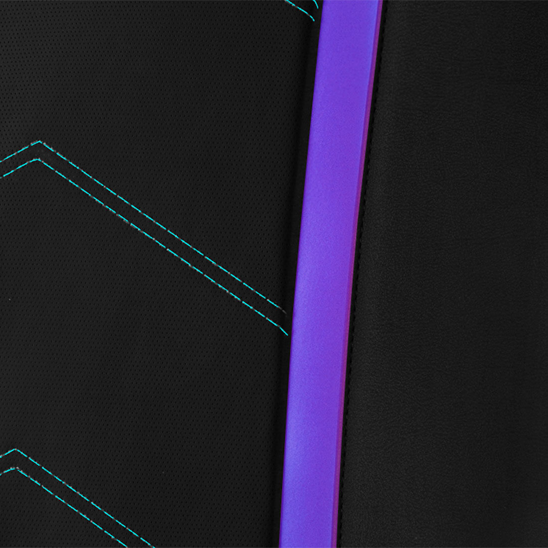 SCA Opal Leather Look Seat Covers Black/Blue Adjustable Headrests, , scanz_hi-res