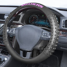 Skechers Hyper Pillar Steering Wheel Cover Black/Purple 380mm, , scanz_hi-res
