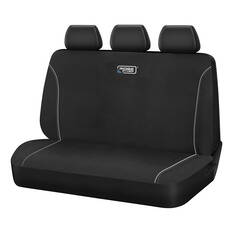 Ridge Ryder Canvas Seat Cover Black/Grey Piping Adjustable Headrests Rear Seat 06H, , scanz_hi-res