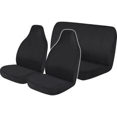 Best Buy Seat Cover Pack Black, Built-in Headrests, Front and Rear Pack, Airbag Compatible, , scanz_hi-res