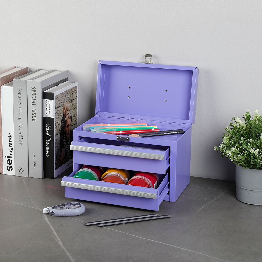 ToolPRO Lavender Mini Tool Chest With Handle, , scanz_hi-res