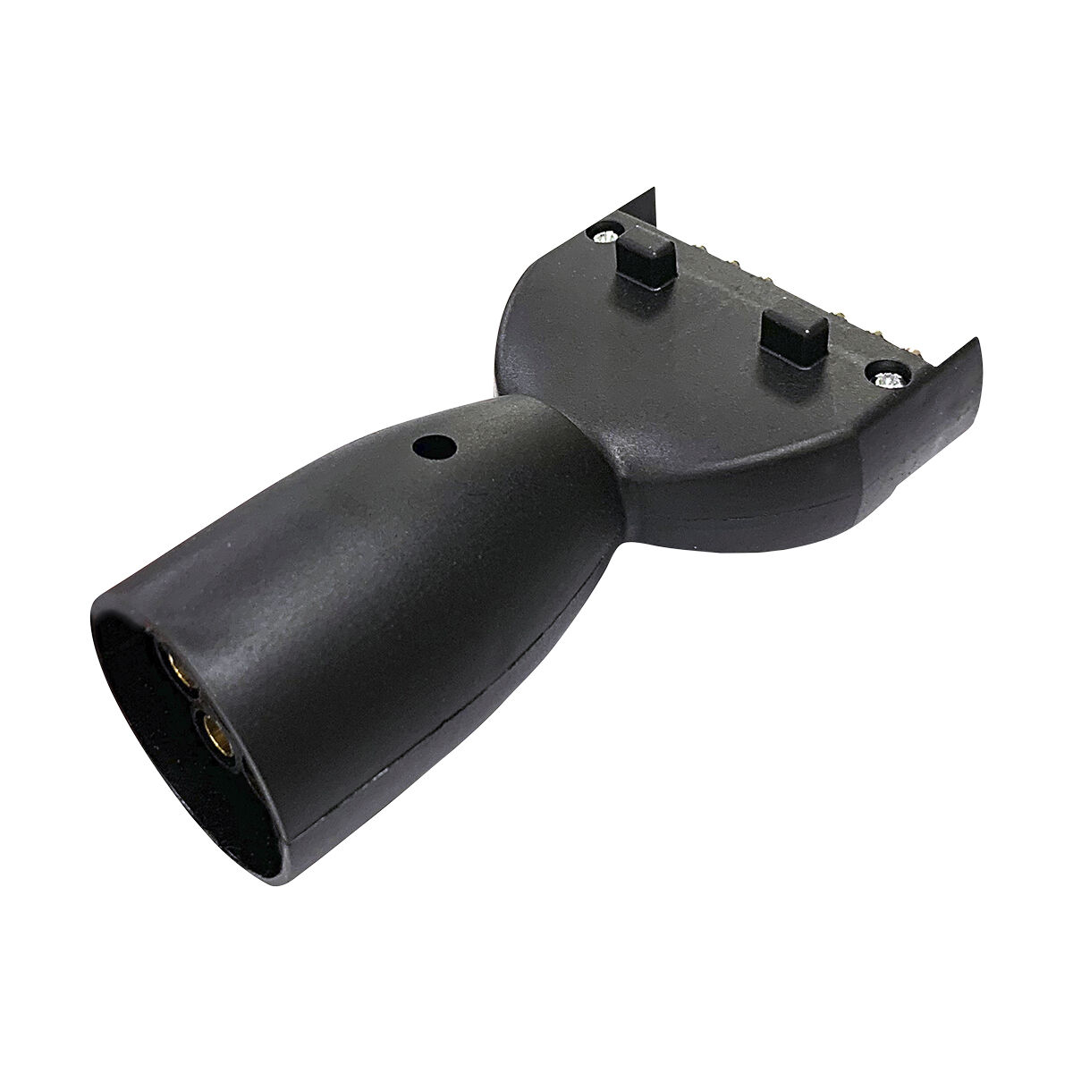 SCA Trailer Adaptor 7 Pin Flat Socket To 7 Pin Large Round Plug Stubbie, , scanz_hi-res
