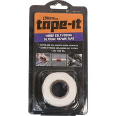 Calibre Tape-It Self-Fusing Silicone Tape - White, 3m x 25mm, , scanz_hi-res