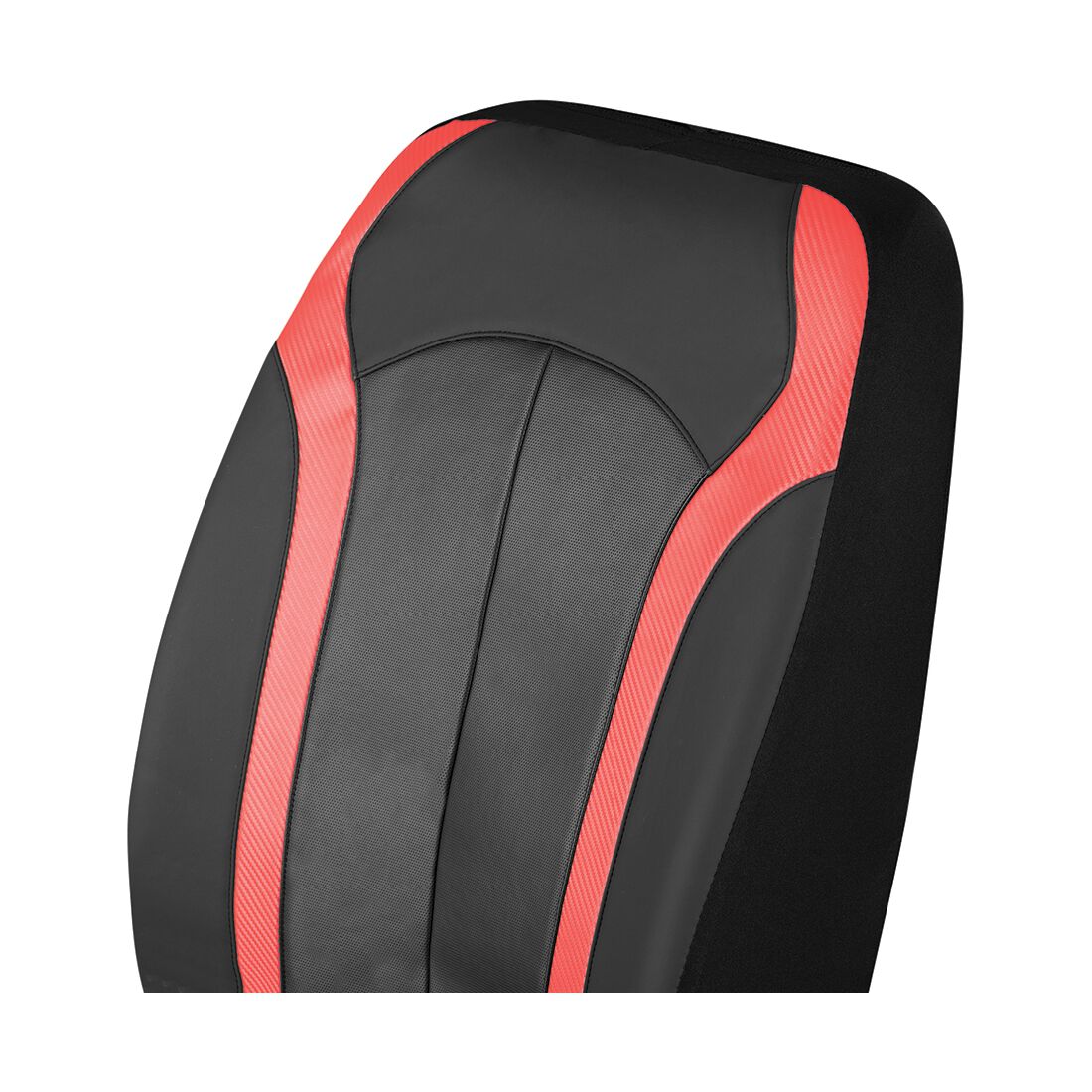 SCA Seat Cover Sports Black & Red Leather Look, Adjustable Headrests, Airbag Compatible, Size 30A, , scanz_hi-res