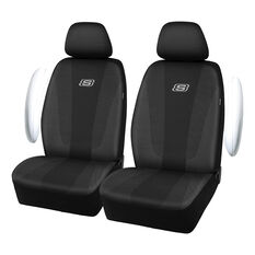 Skechers Skech-Knit Seat Covers Black/Grey Adjustable Headrests Airbag Compatible 30SAB, , scanz_hi-res