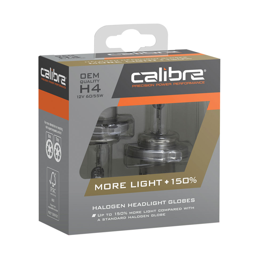 Calibre Plus 150 Headlight Globes - H4, 12V 60/55W, CA150H4, , scanz_hi-res