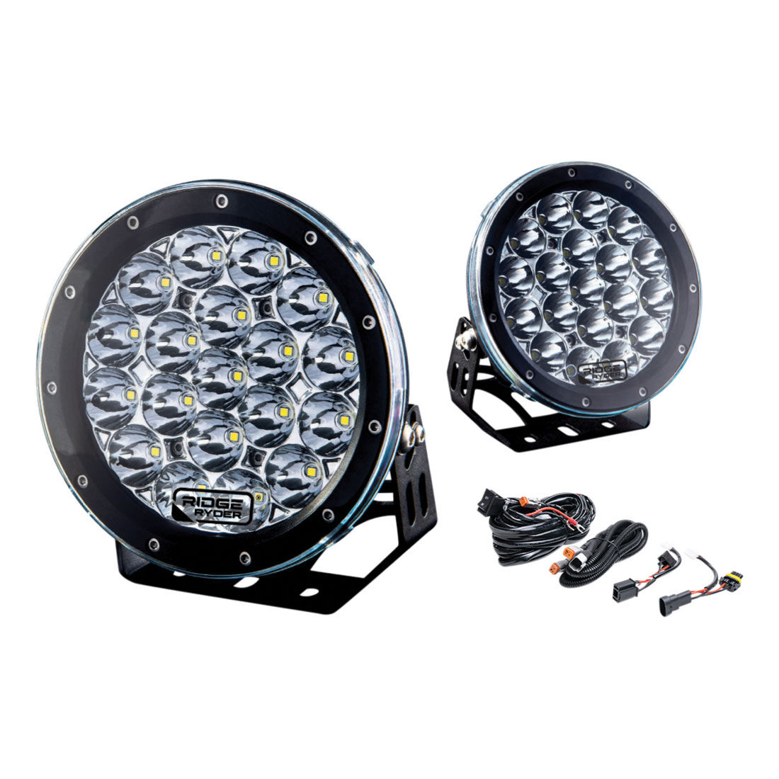 Ridge Ryder LED Driving Light Kit w/ harness - 180mm 87W, , scanz_hi-res