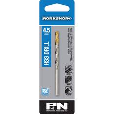 P&N Workshop Drill Bit HSS Tin Tipped 4.5mm, , scanz_hi-res
